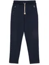 Eleventy Jersey Track Pants In Blue