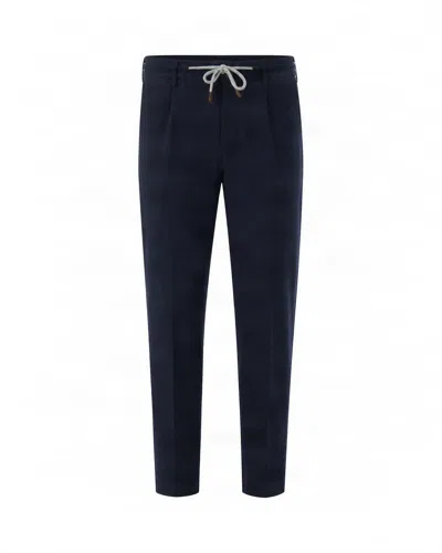 Eleventy Slim-fit Drawstring Trousers In Blue