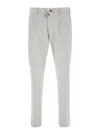 Eleventy Grey Pants With Drawstring Elastic Waist And Logo Patch On The Rear In Wool Stretch Man In Grey