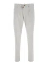 Eleventy Grey Pants With Drawstring Elastic Waist And Logo Patch On The Rear In Wool Stretch Man In Grey