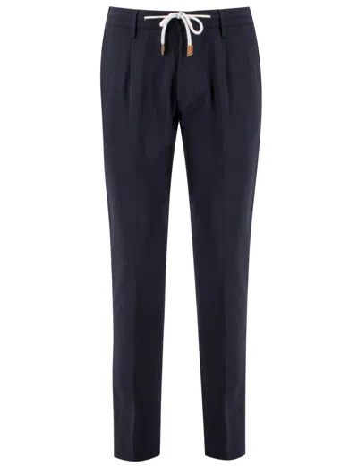 Eleventy Jogger Iconic In Frescolana In New Blue