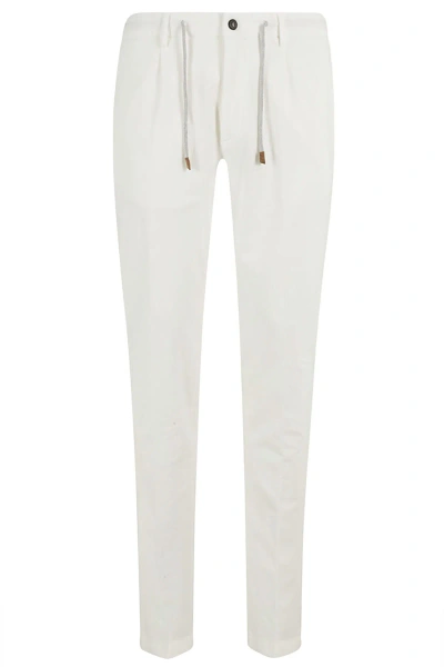 Eleventy Jogger Jersey In Cotone Stretch In Bianco