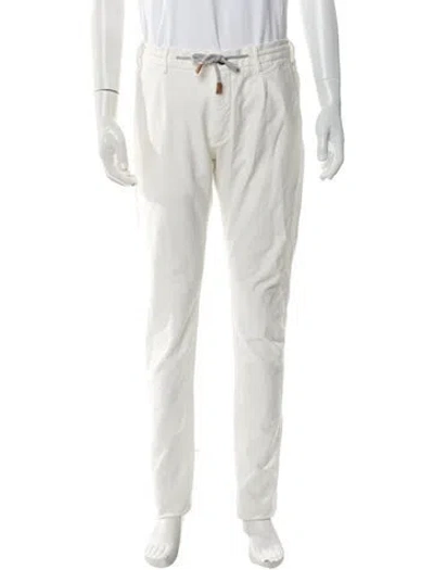 Pre-owned Eleventy Joggers In White
