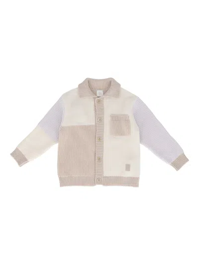 Eleventy Kids Knit Cardigan In White