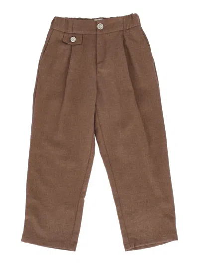 Eleventy Kids Trousers In Sand