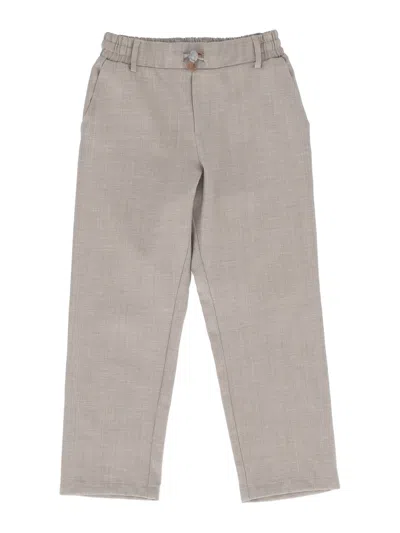 Eleventy Kids Trousers In Sand