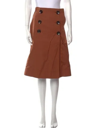 Pre-owned Eleventy Knee-length Skirt W/ Tags In Brown