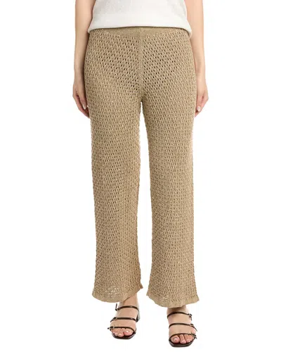 Eleventy Knit Linen-blend Trouser In Neutral