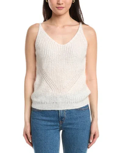 Eleventy Knit Mohair & Silk-blend Tank In White
