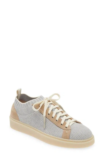 Eleventy Knit Sock Sneaker In Light Grey