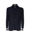 Eleventy Knitted Bib Casual Jacket In Black