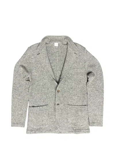 Eleventy Kids' Knitted Cardigan In Gray