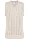 Eleventy Knitted Cotton Vest In 中性色