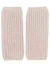 Eleventy Knitted Gloves In Neutrals