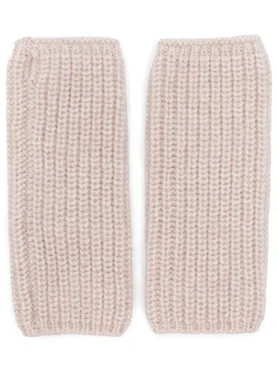 Eleventy Knitted Gloves In Neutrals