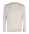 Eleventy Ribbed Sand Sweater With Tipping Detail In Neutral
