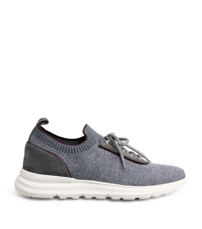 Eleventy Knitted Panel Sneakers In Multi