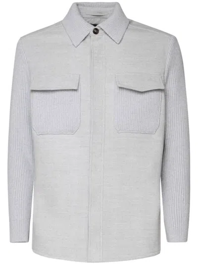 Eleventy Knitted-panels Jacket
