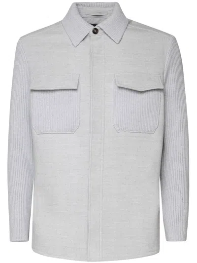 ELEVENTY WOOL SHIRT JACKET