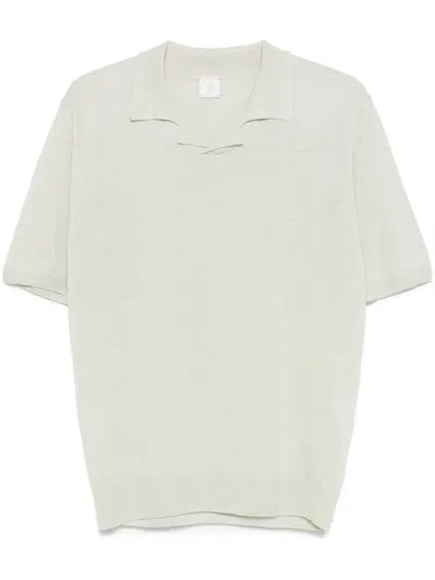 Eleventy Knitted Polo Shirt In 绿色