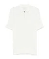 Eleventy Open-knit Polo Shirt In White