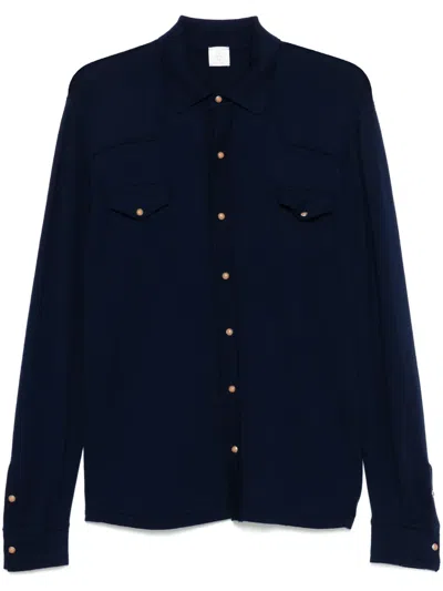 Eleventy Knitted Shirt In 蓝色