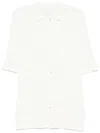 Eleventy Ribbed Knitted Shirt French Collar In Nude