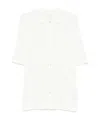 Eleventy Ribbed Knitted Shirt French Collar In White
