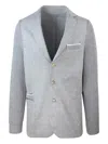 Eleventy Grey Single Breasted Jacket In Gray