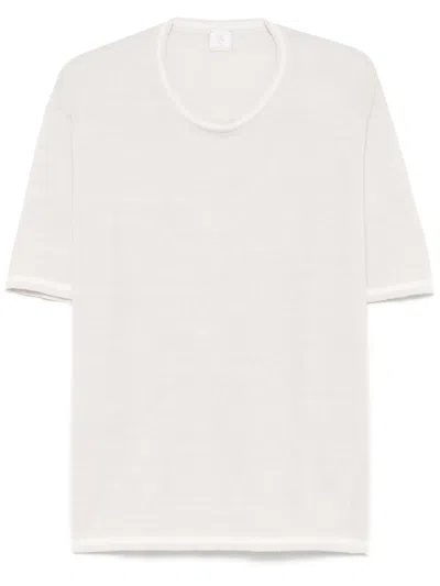 Eleventy Knitted T-shirt In Neutrals