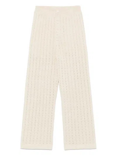 Eleventy Kids' Knitted Trousers In Neutrals