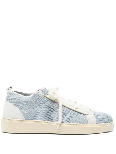 Eleventy Knitted-upper Sneakers In 蓝色