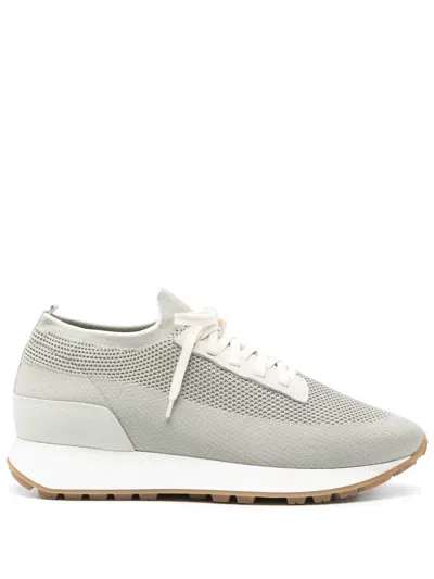 Eleventy Knitted-upper Sneakers In Green