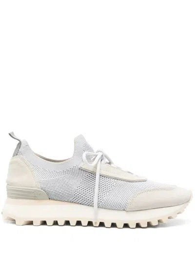 Eleventy Knitted-upper Sneakers In Grey