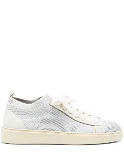 Eleventy Knitted-upper Sneakers In Grey