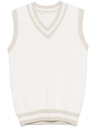 Eleventy Knitted Vest In 白色