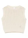 Eleventy Knitted Vest In Neutrals