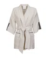 Eleventy Lace-up Casual Jacket In White