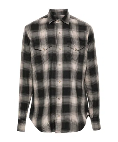 ELEVENTY LAPEL LONG SLEEVE SHIRT