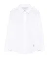 Eleventy Lapel Long Sleeve Shirt In White