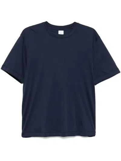Eleventy Layer-detailed T-shirt In Blue