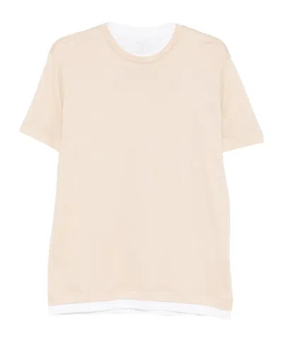 Eleventy Layer T-shirt In Neutral