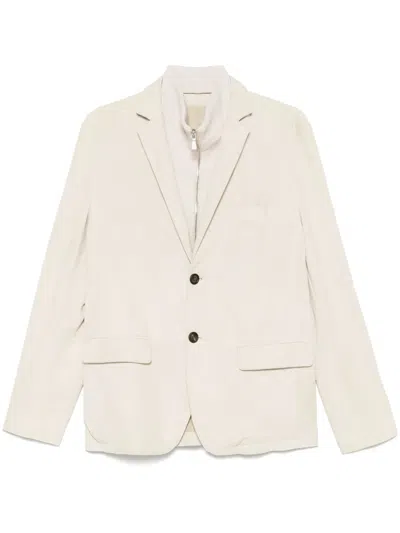 Eleventy Layered Blazer In 中性色