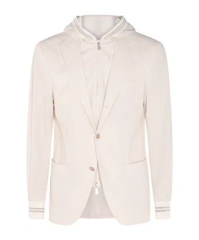 Eleventy Layered Blazer In White