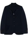 Eleventy Blazer Layered Lapels Notched In Blue
