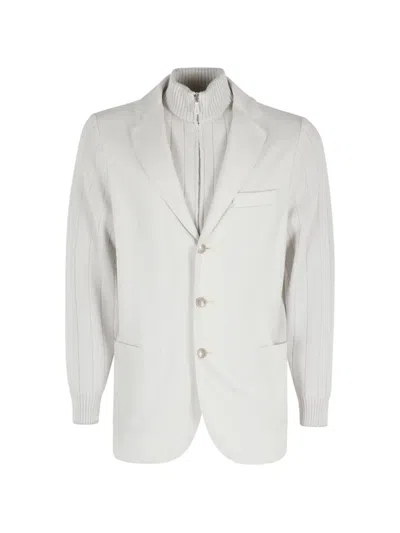 Eleventy Layered Blazer In Gray