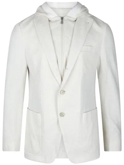 Eleventy Layered Blazer In Neutrals