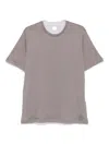 Eleventy Layered Cotton T-shirt In Gray