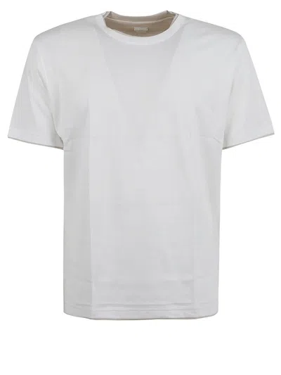 Eleventy Layered Crewneck T-shirt In White