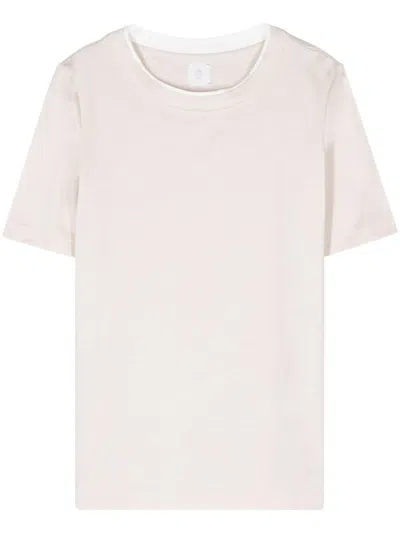 Eleventy Layered-detail T-shirt In White